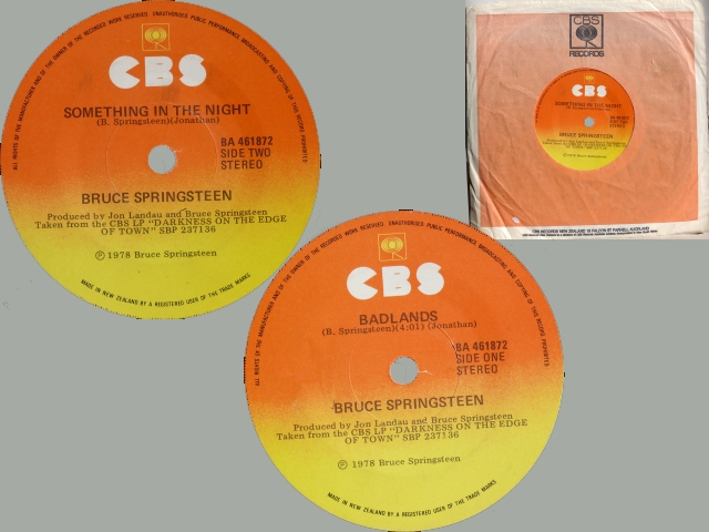 Bruce Springsteen - BADLANDS / SOMETHING IN THE NIGHT